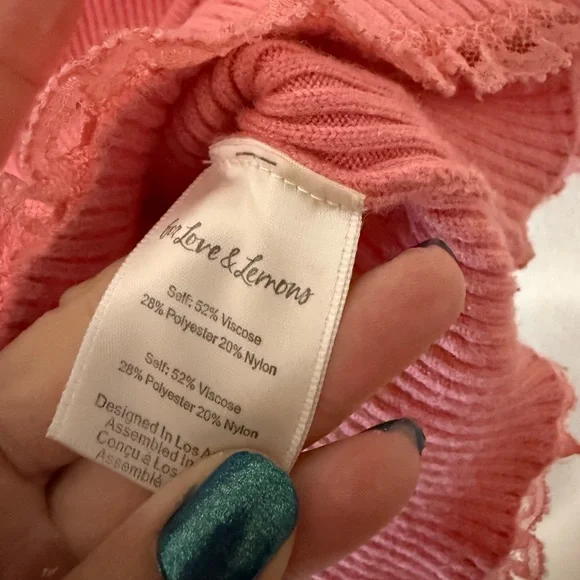 for Love & Lemons Calla Knit Top size M - Picture 4 of 5